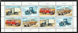FRIMÆRKER ISLAND | 1992 - AFA 762-65 - Postbiler - Sammentryk flerfarvet - Postfrisk